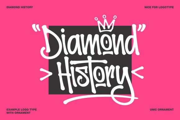 Diamond History Font: A Stylish Choice for Crafters and Designers