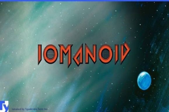 Iomanoid: A Playful 80s Techno Typeface for Handmade Creators
