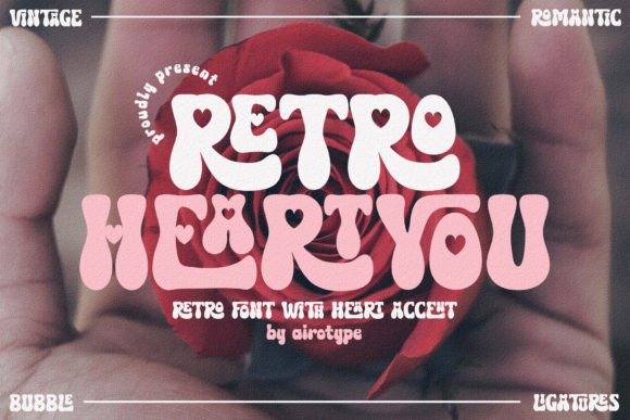 Retro Heart You: A Groovy Display Font for Handmade Brands