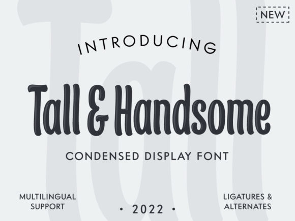 Tall Handsome: A Stylish Display Font for Digital Design